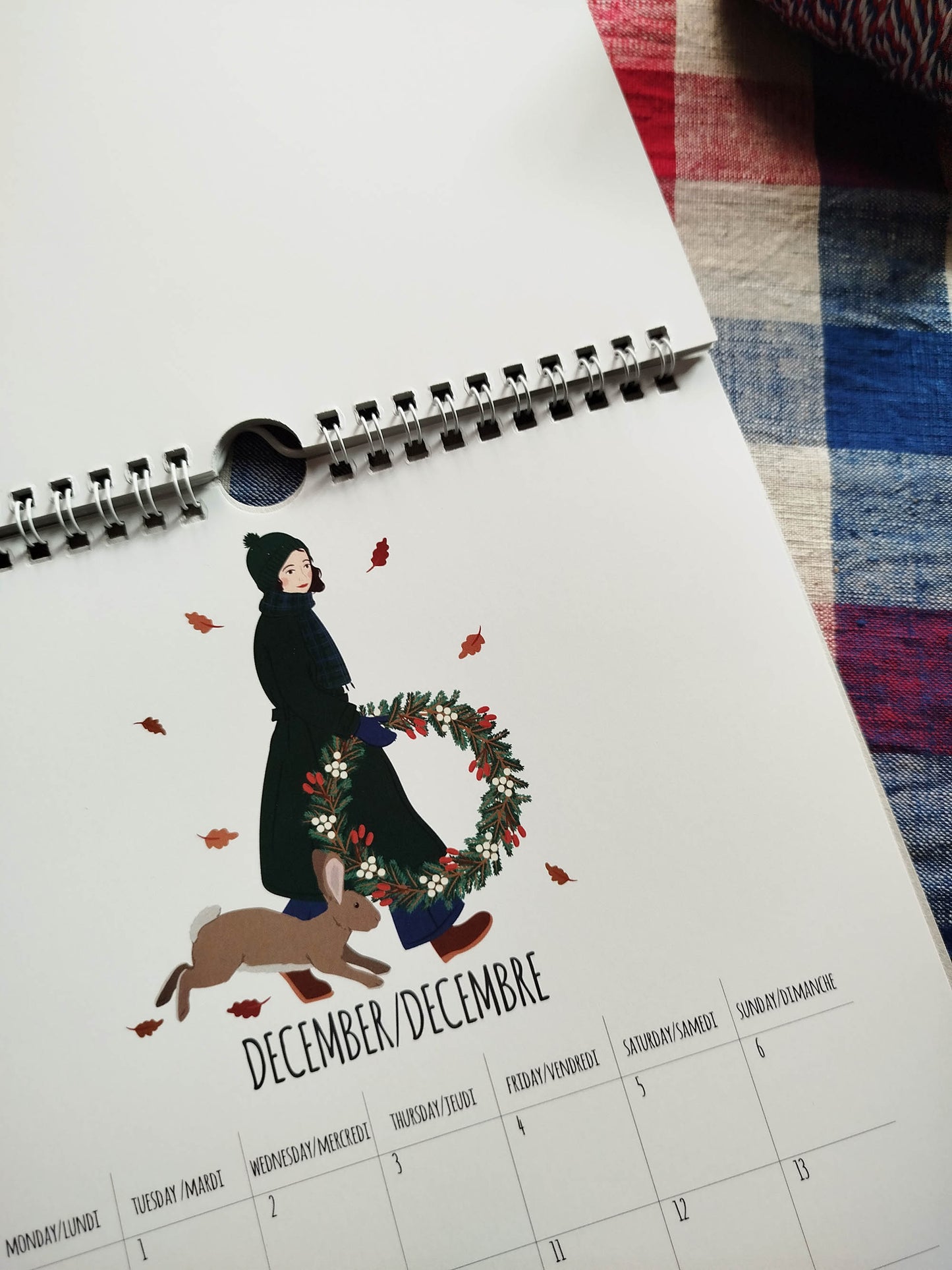 Calendrier mural 2026 "un lapin à la maison"