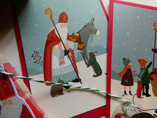 Lot de 2 cartes Saint Nicolas