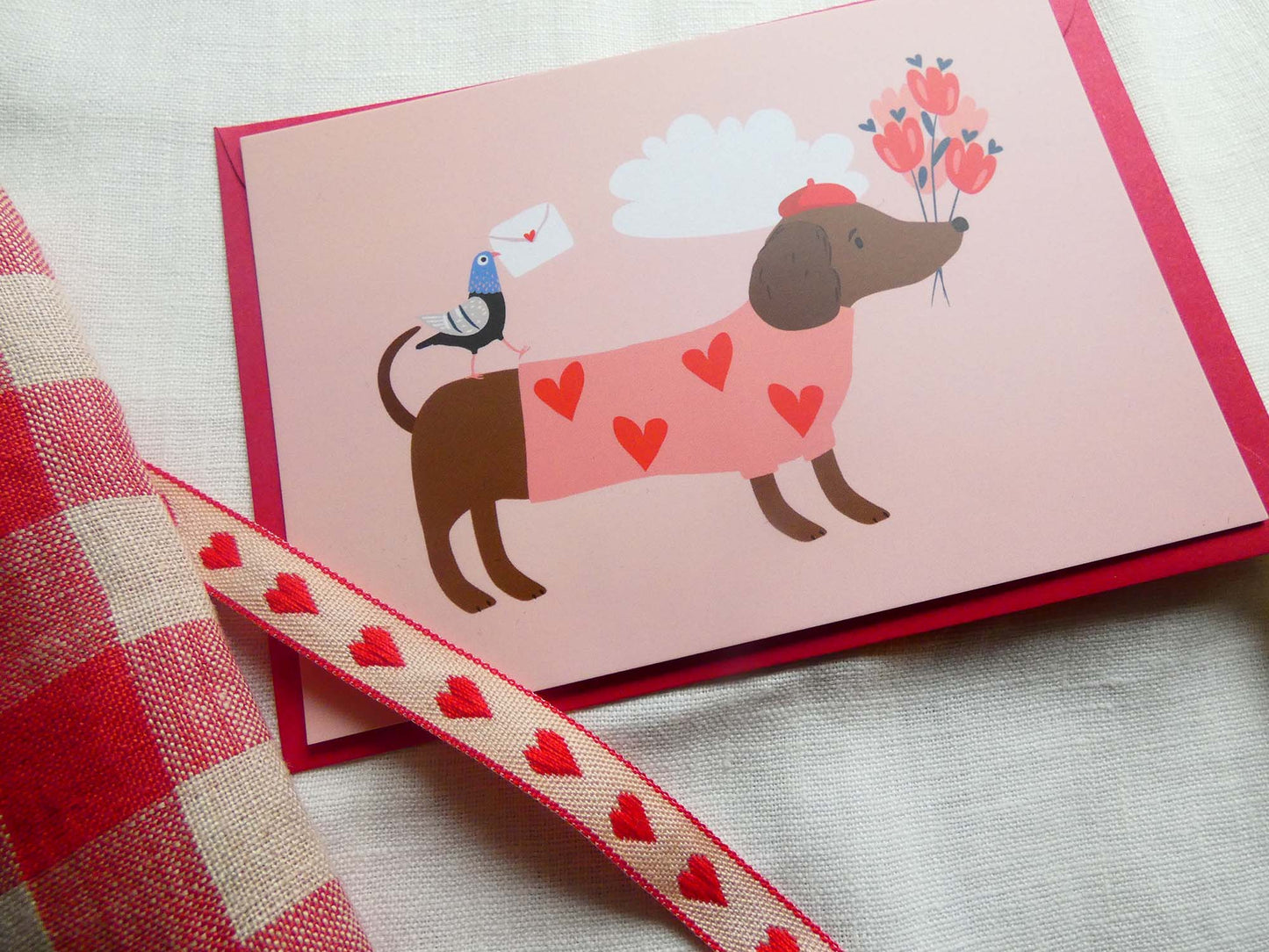 Carte "Teckel amoureux"