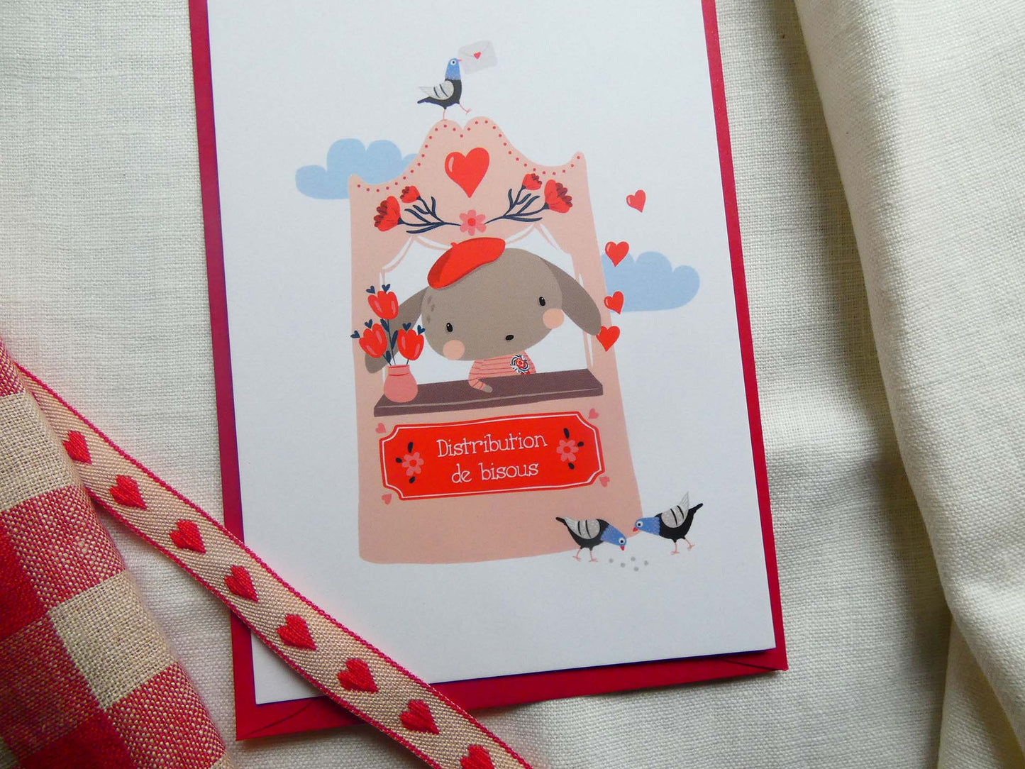 Carte "Bisous gratuits"