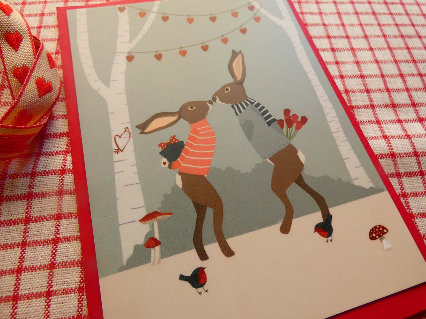 Carte "Lapins amoureux