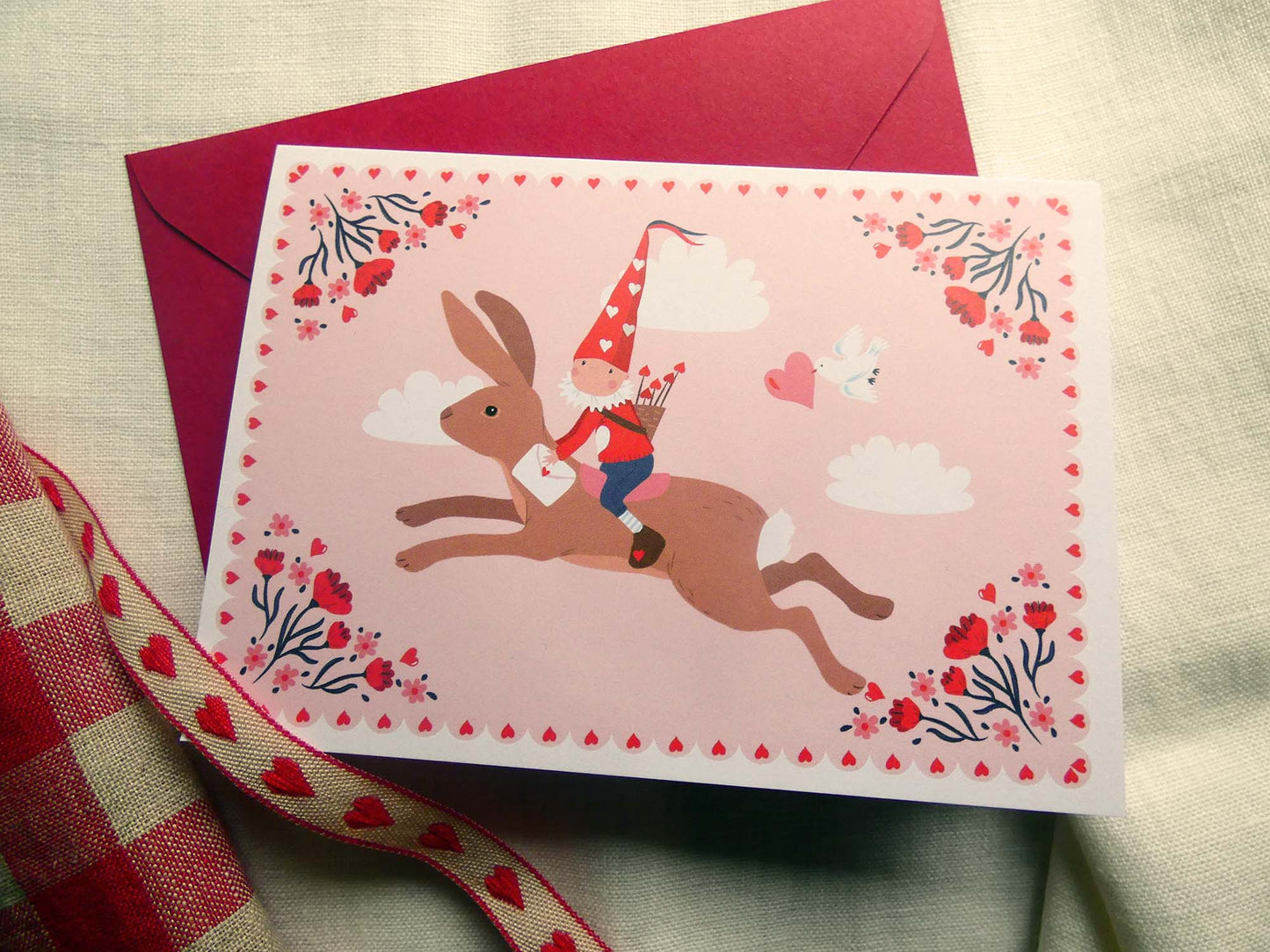 Carte de vœux "Lutin de la Saint Valentin"