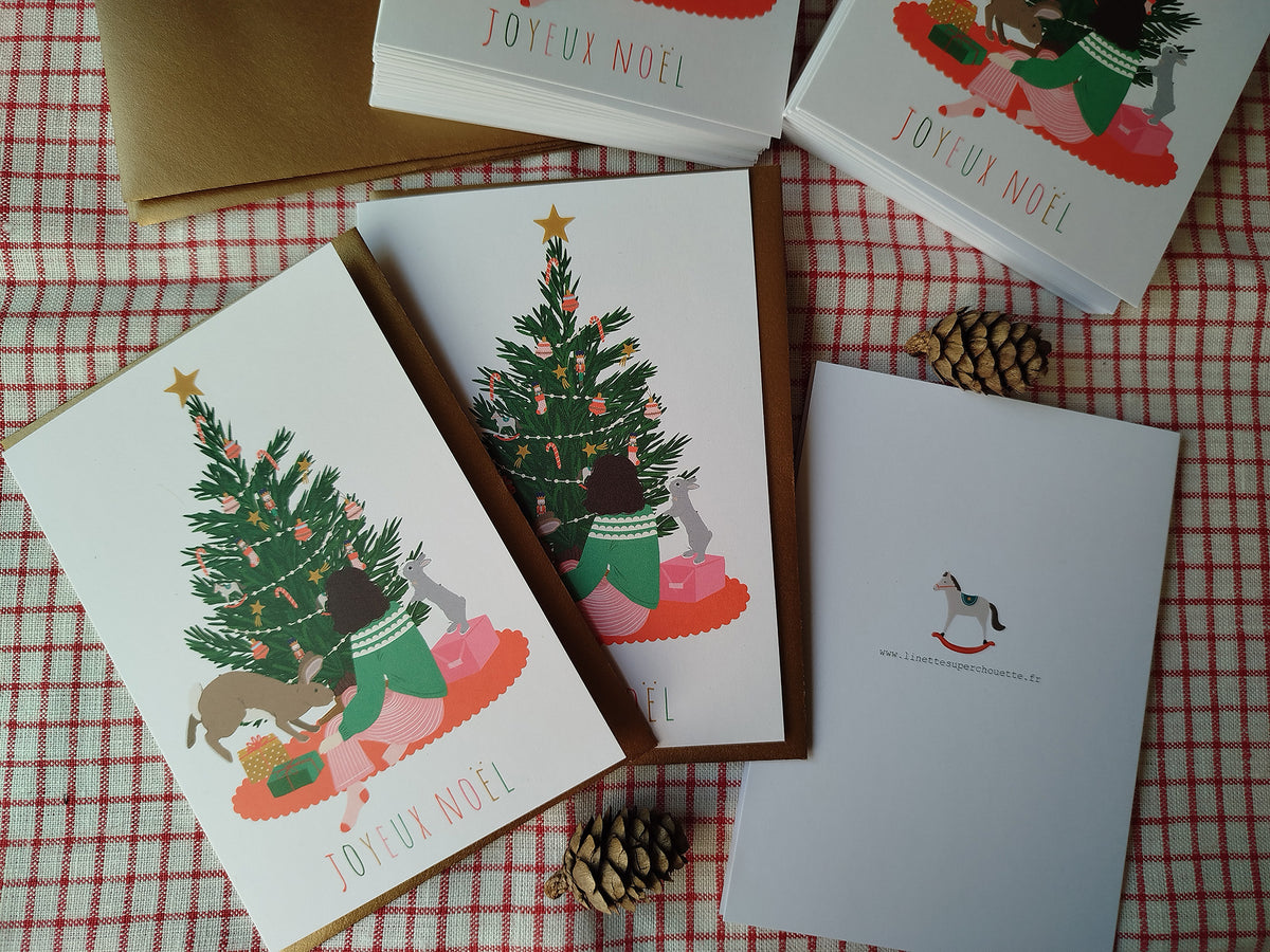 Cartes Matin de Noël - lot de 2