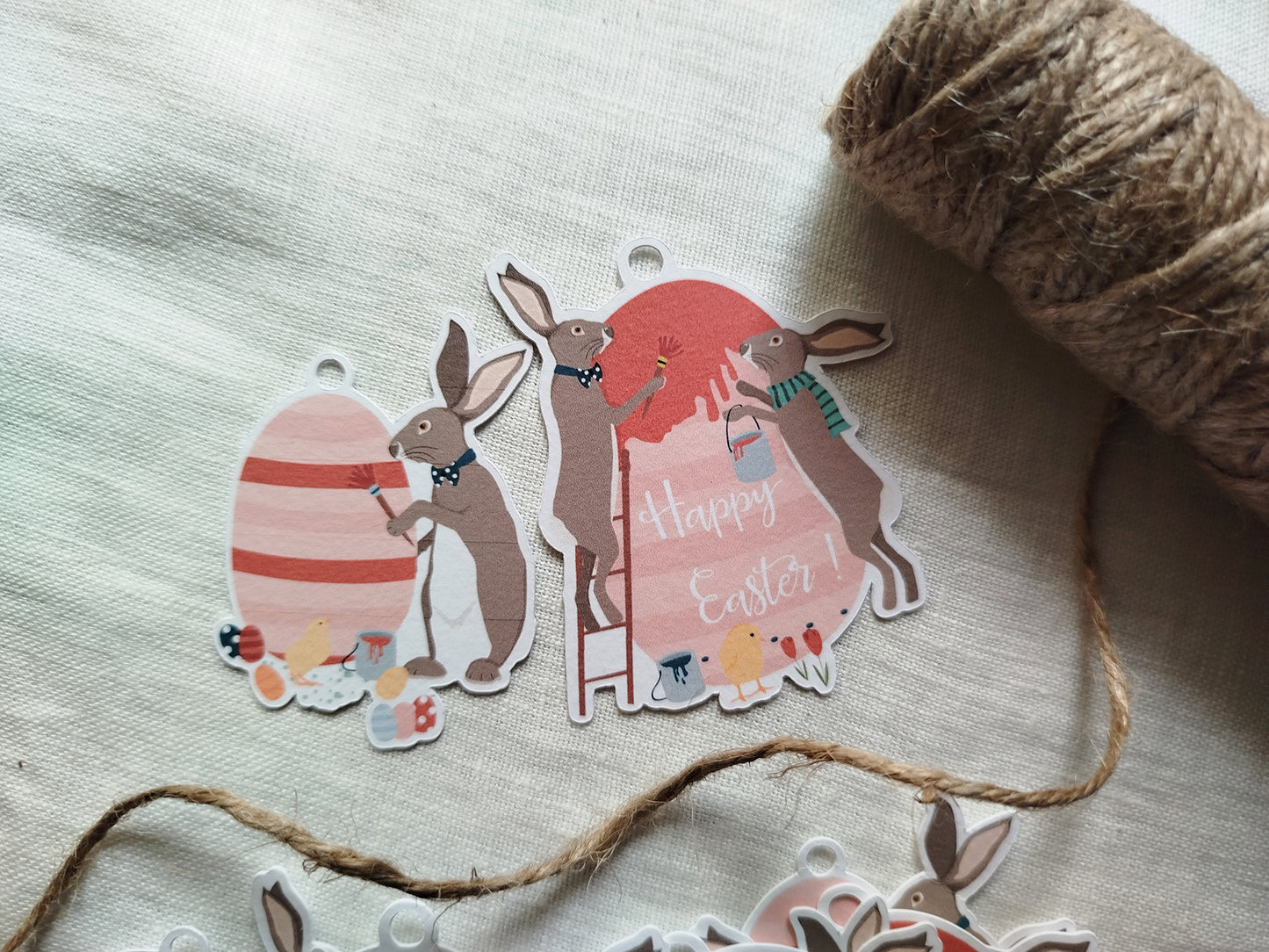 Etiquettes cadeau Lapins de Pâques