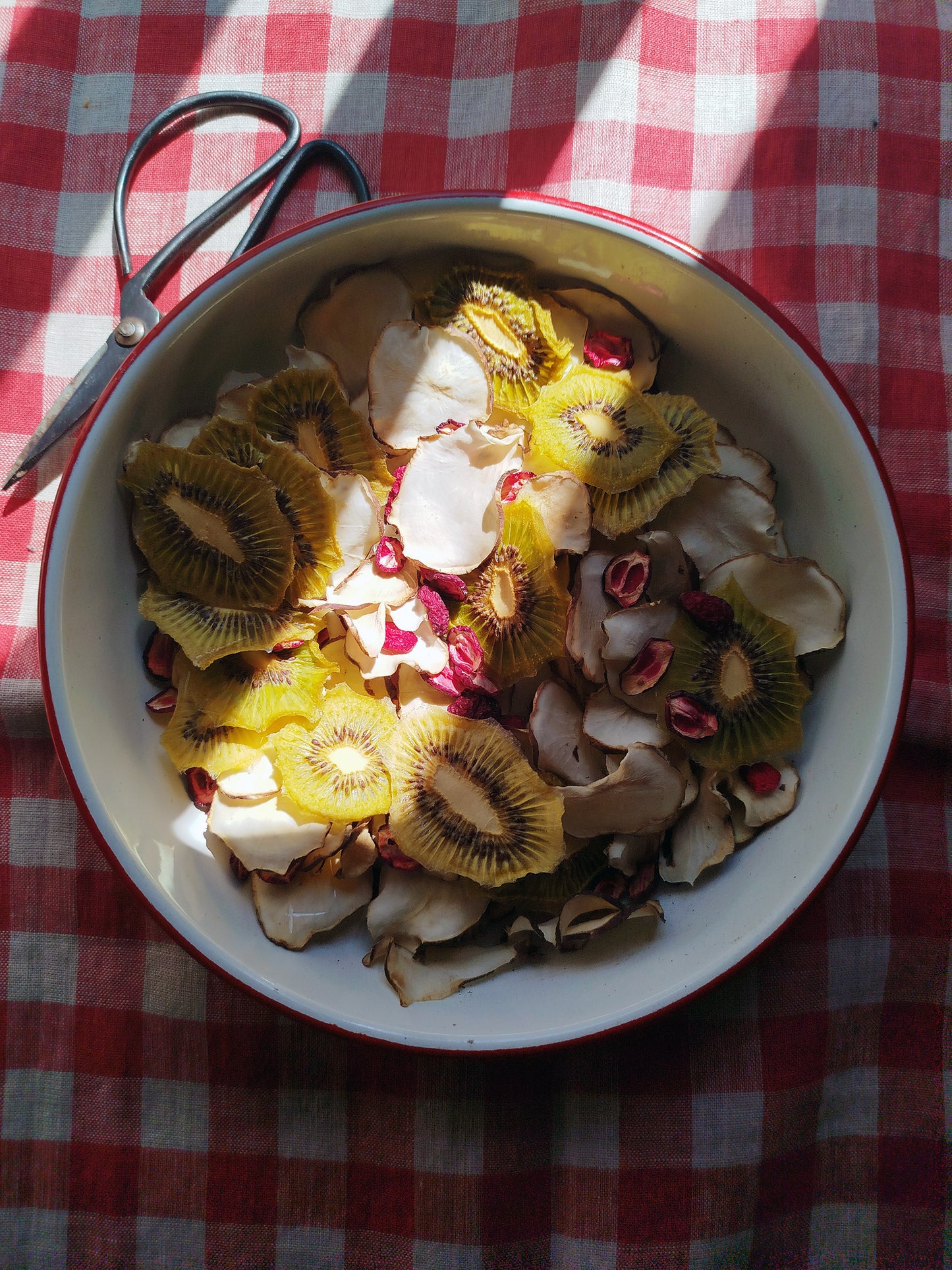 Mélange topinambour, kiwi canneberges