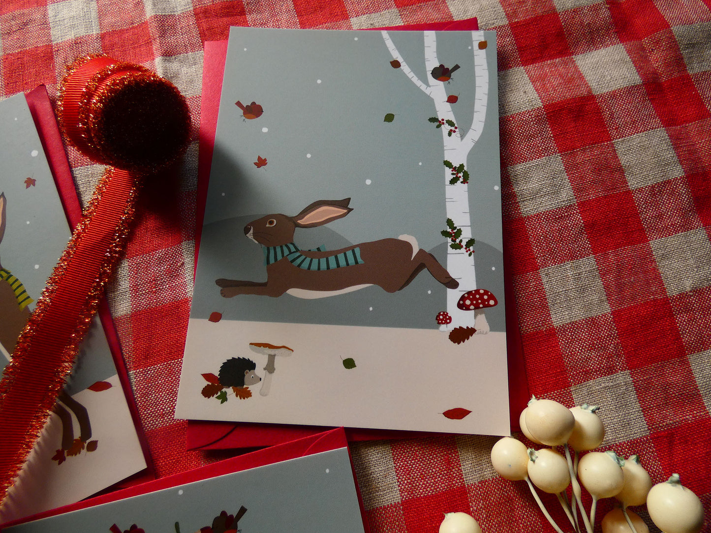 Cartes postales "3 Lapins de Noël"