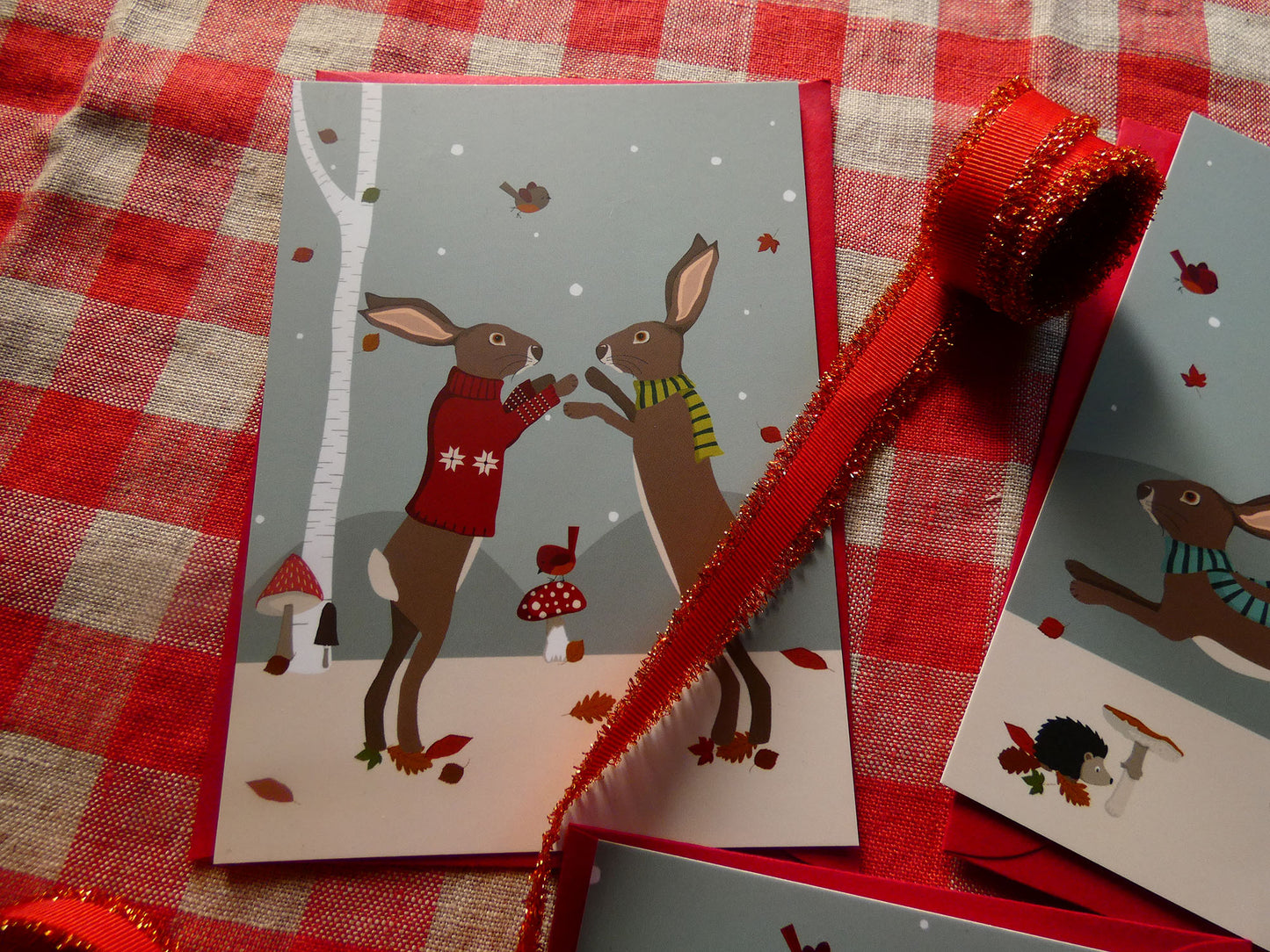 Cartes postales "3 Lapins de Noël"