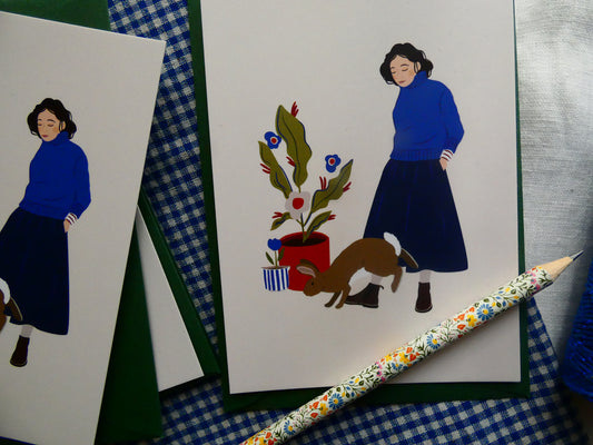 Carte "Pull bleu"