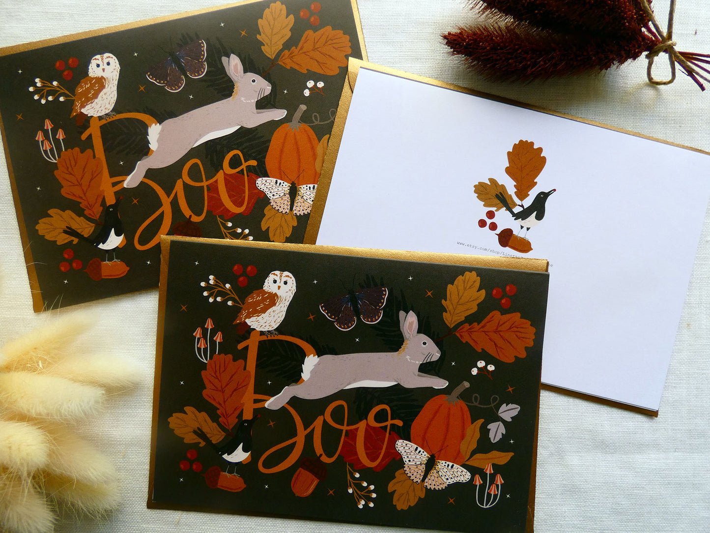 Lot de 2 cartes Halloween