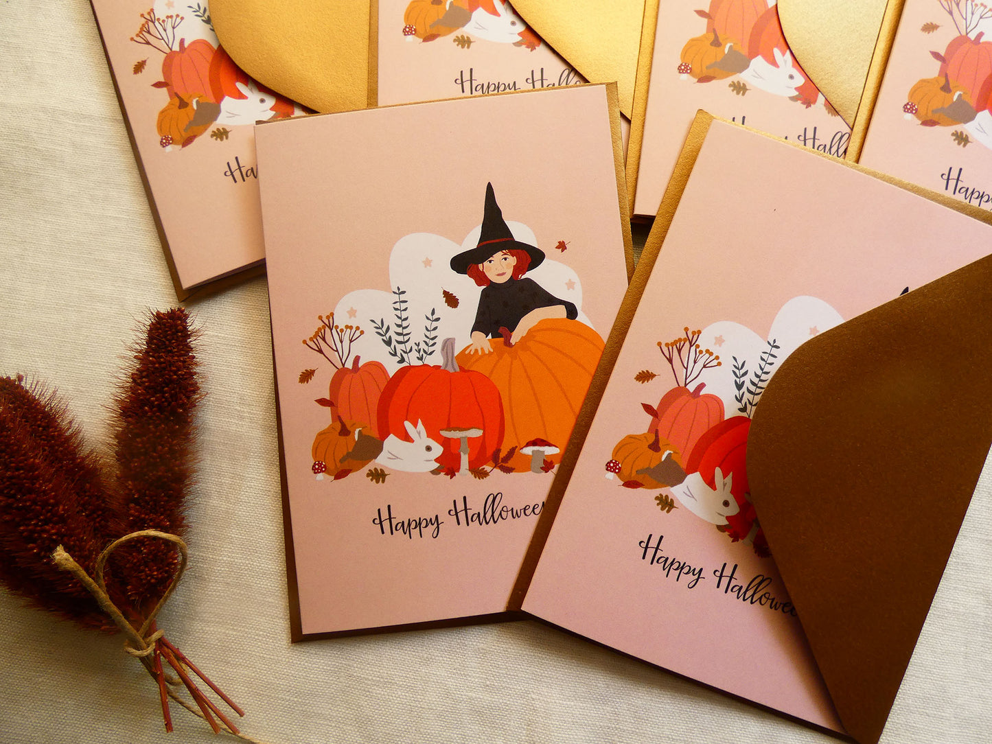 Lot de 2 cartes Happy Halloween