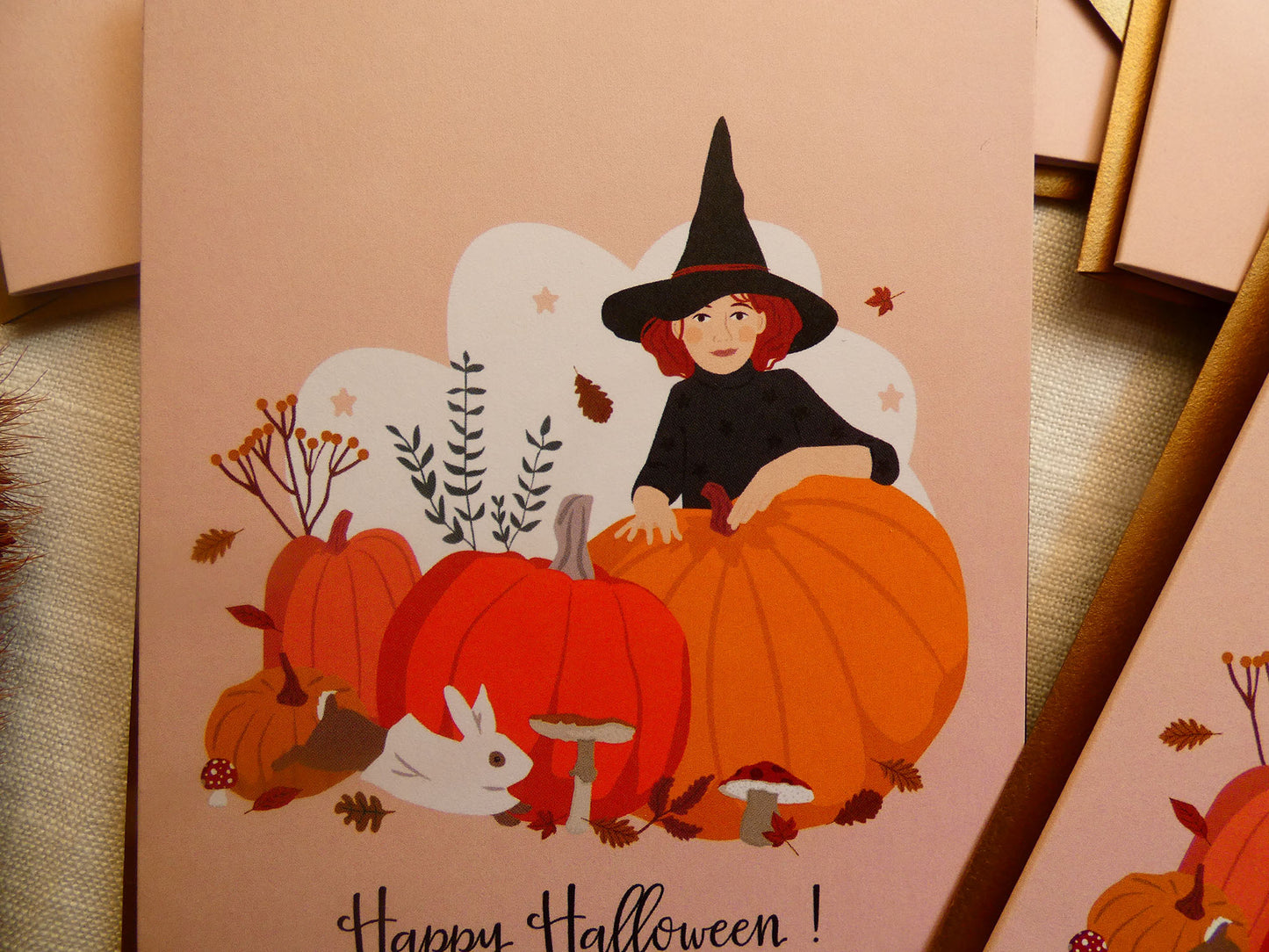 Lot de 2 cartes Happy Halloween