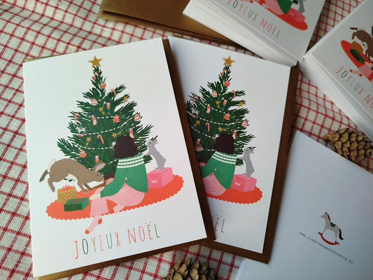Cartes Matin de Noël - lot de 2