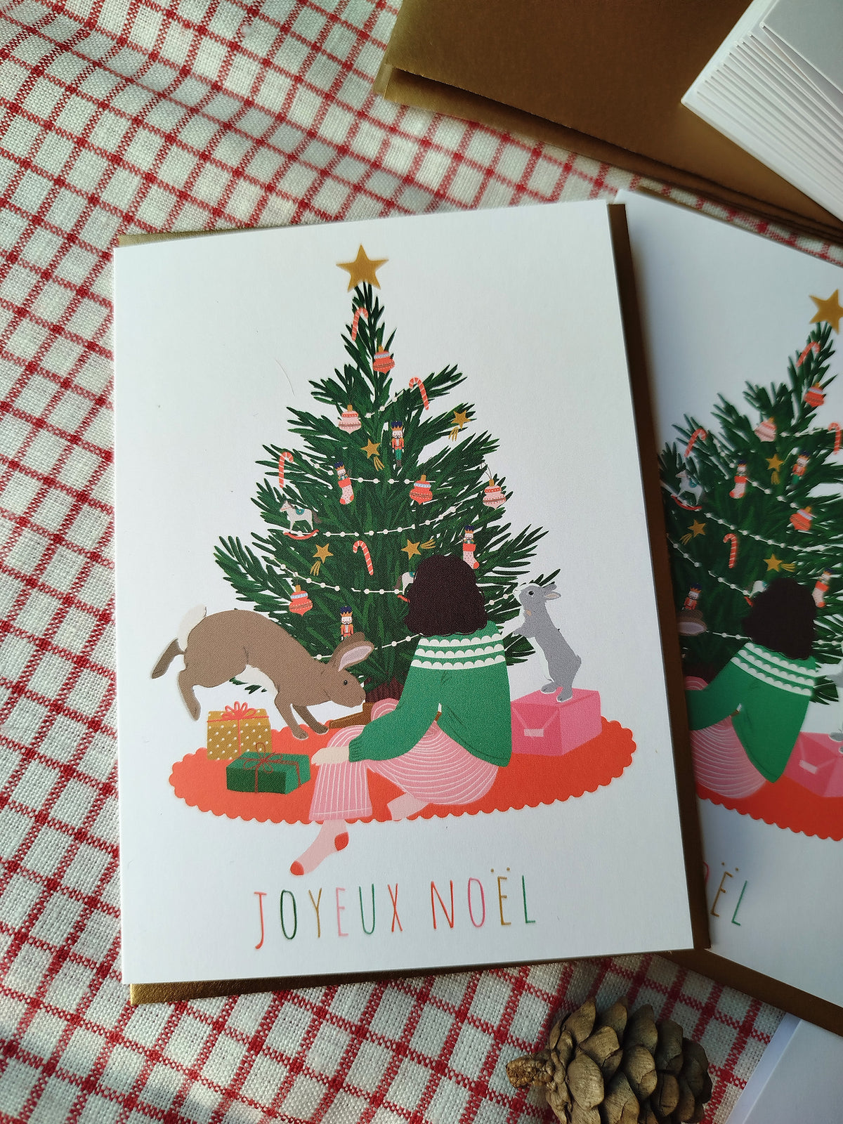 Cartes Matin de Noël - lot de 2