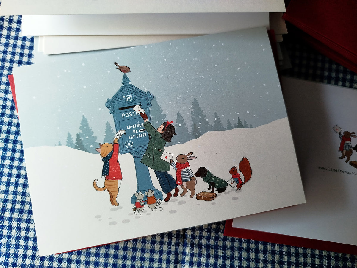 Cartes Lettre de Noël - lot de 2