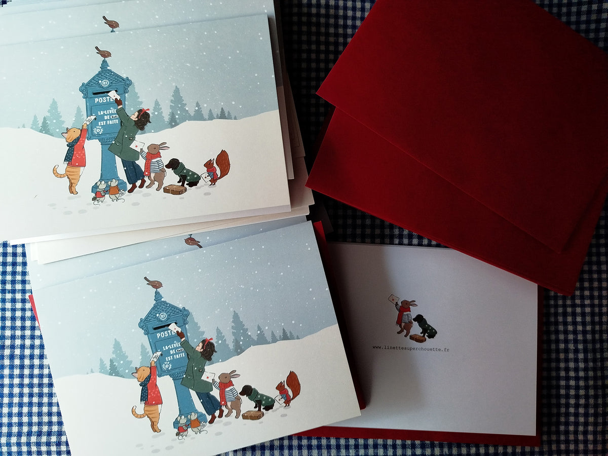 Cartes Lettre de Noël - lot de 2