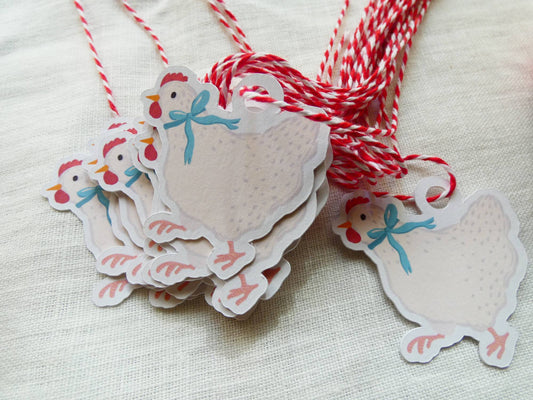 Etiquettes Poule de pâques