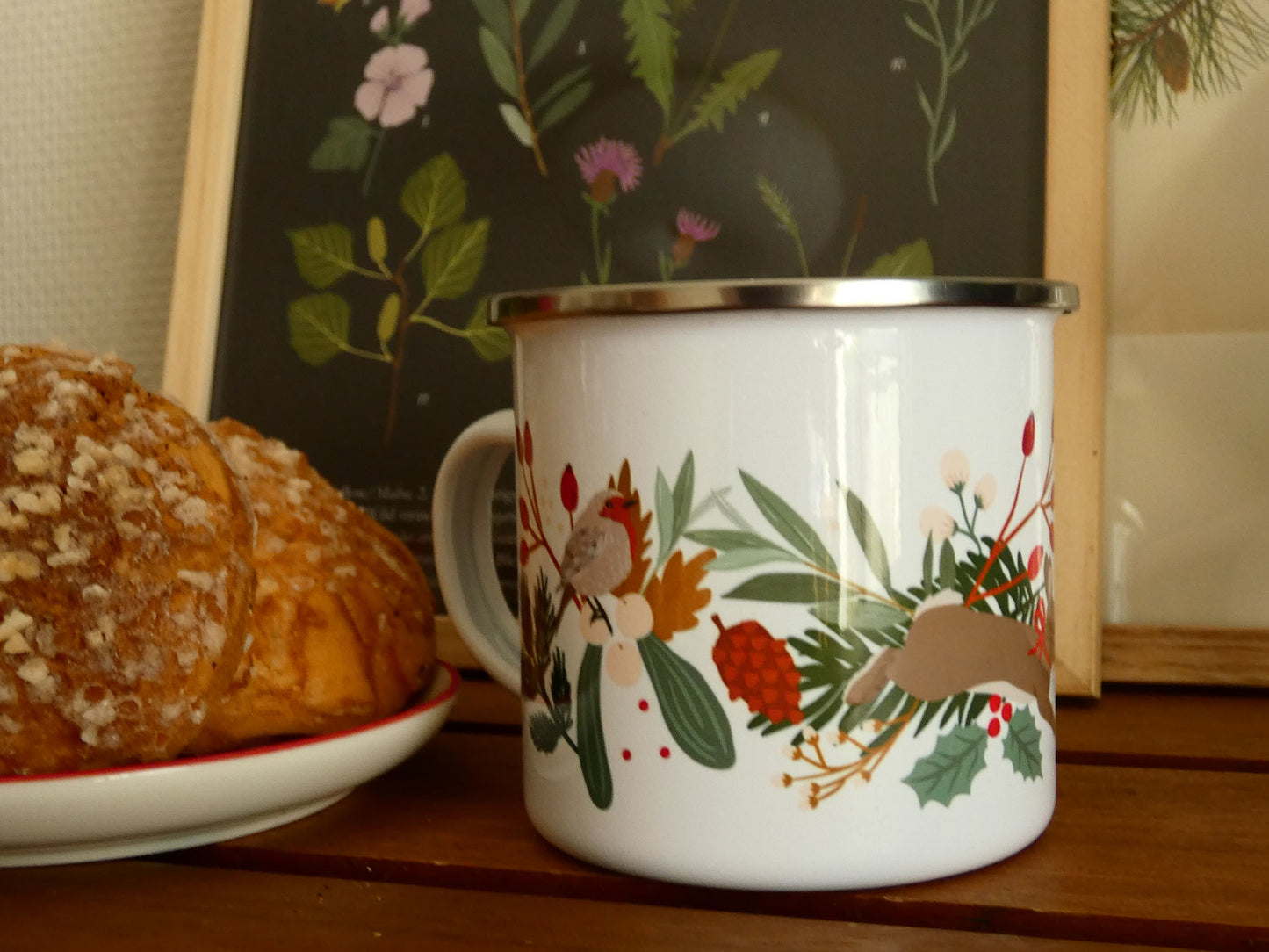 Mug émaillé "Noël vert"