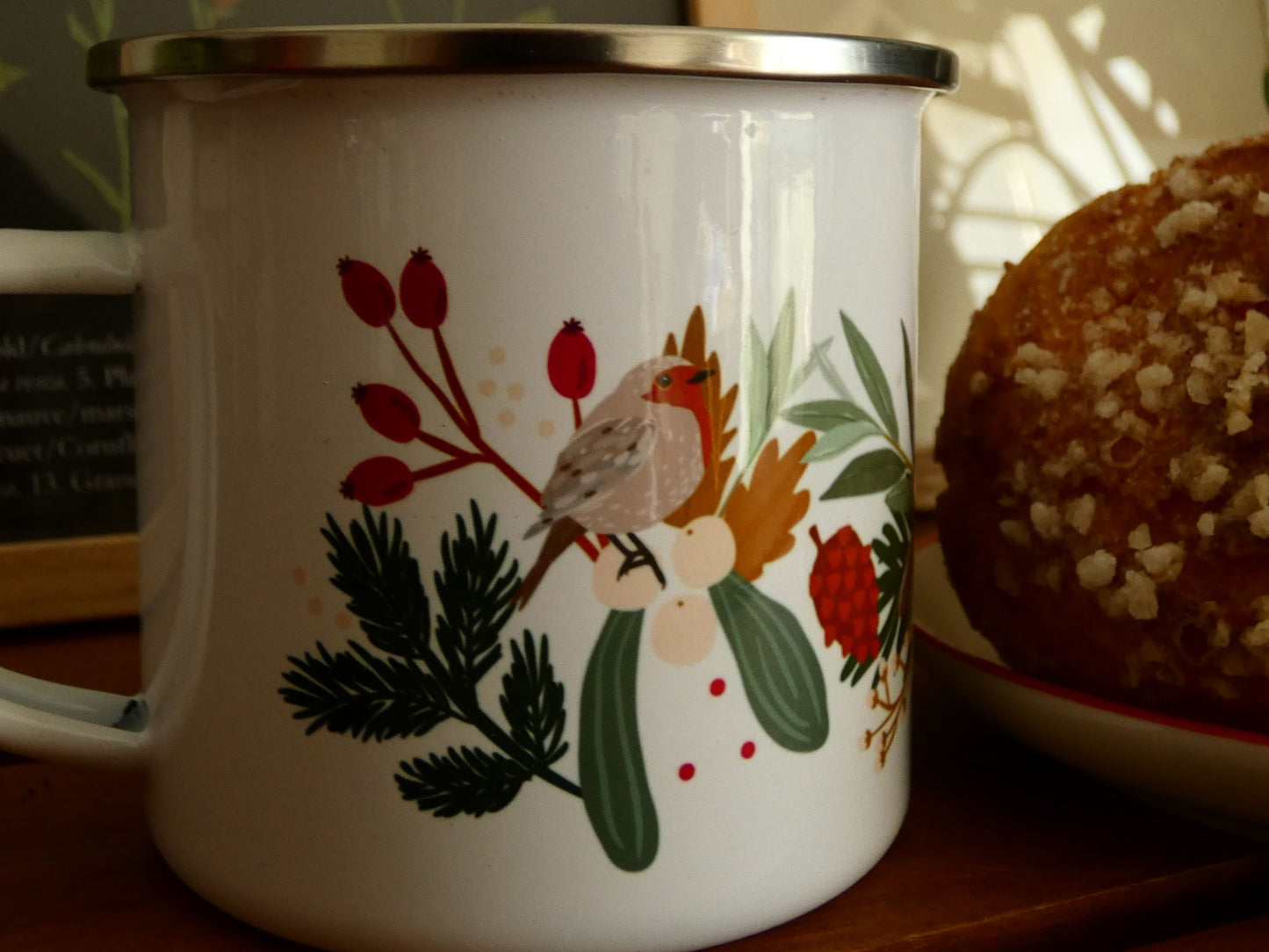 Mug émaillé "Noël vert"