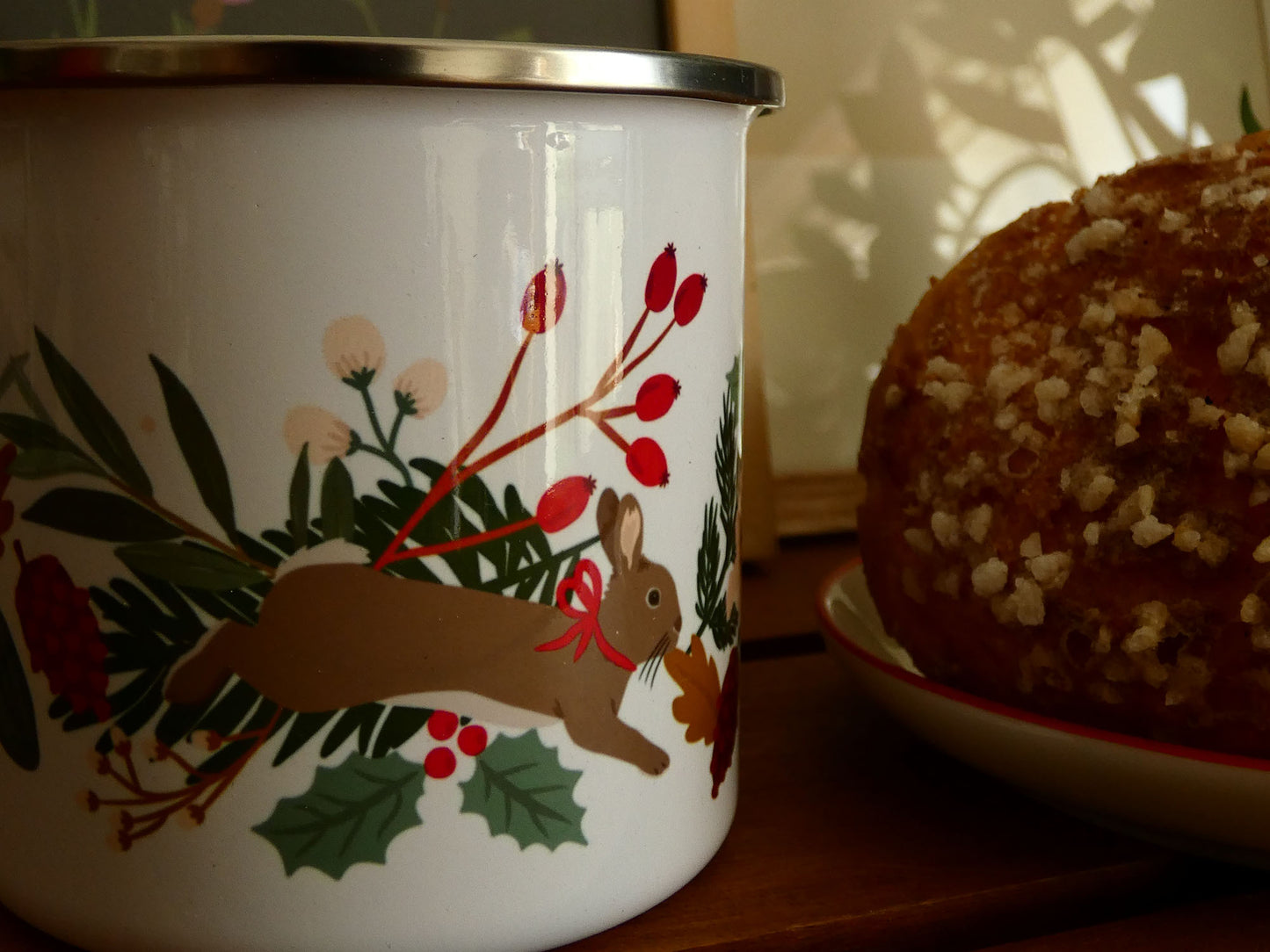 Mug émaillé "Noël vert"