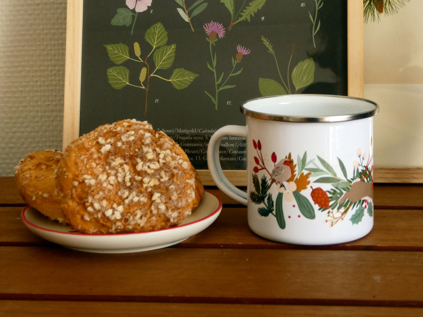 Mug émaillé "Noël vert"