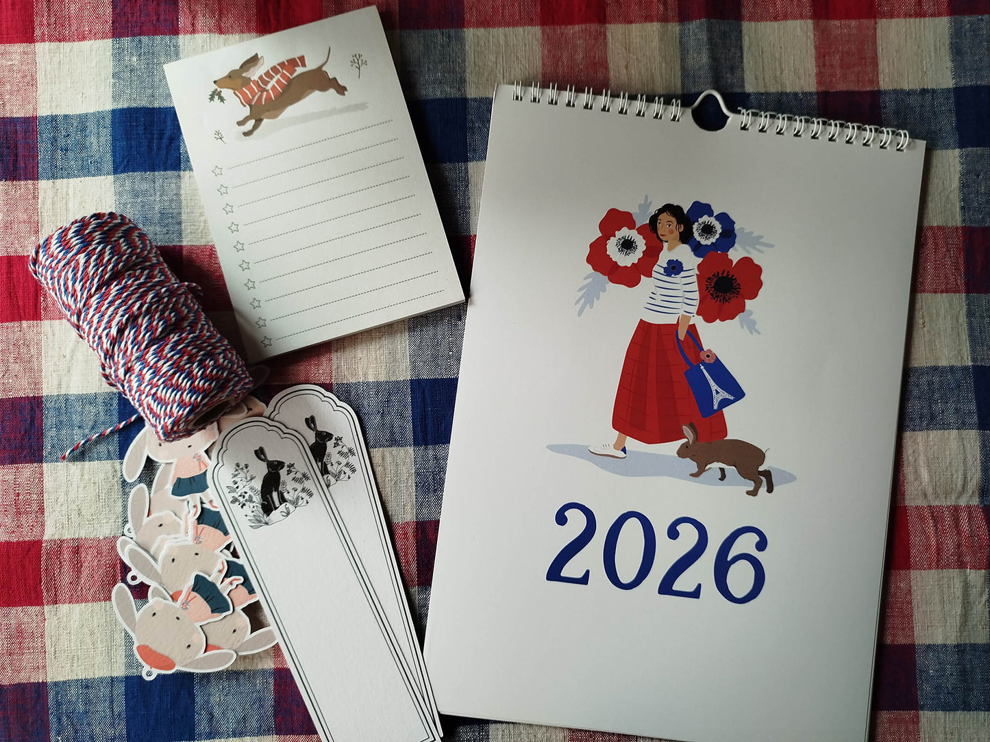 Calendrier mural 2026 "un lapin à la maison"