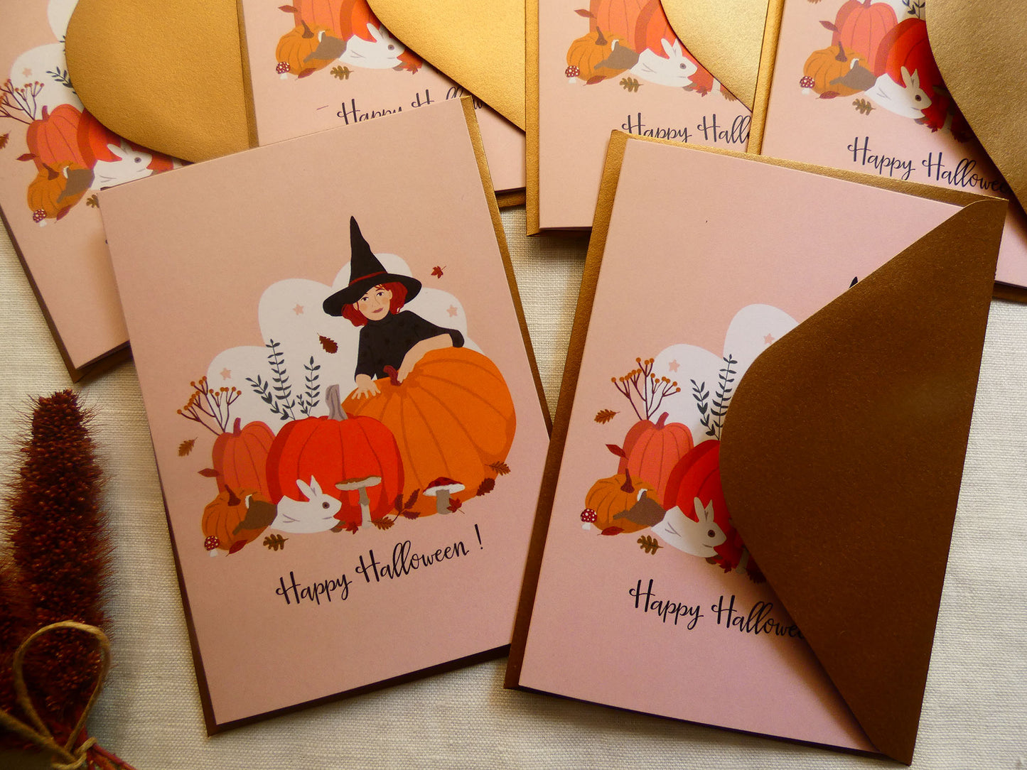 Lot de 2 cartes Happy Halloween